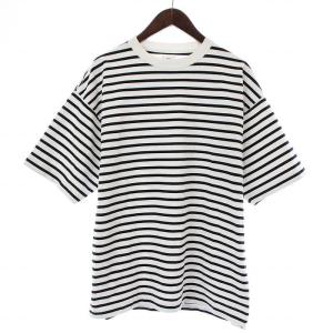 Ron Herman Tシャツ カットソー 半袖 クルーネック ボーダー M 白 黒 ホワイト ブラック