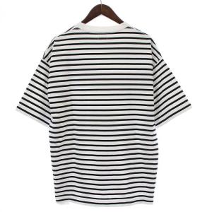 Ron Herman Tシャツ カットソー 半袖 クルーネック ボーダー M 白 黒 ホワイト ブラック