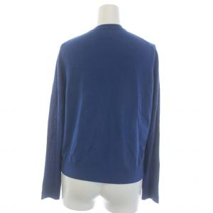 PAUL SMITH ニットカーディガン クルーネック 長袖 薄手 ハイゲージ ゴーストボタン ウール L ブルー