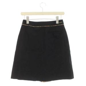 BURBERRY GOLF 台形スカート ミニ ノバチェック ウール スポーツウェア 7 S 黒 ブラック