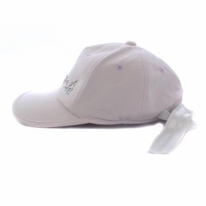 DESCENTE GOLF LUXE キャップ 野球帽 帽子 リボン ロゴ スワロフスキー F ピンク DGCRJC03