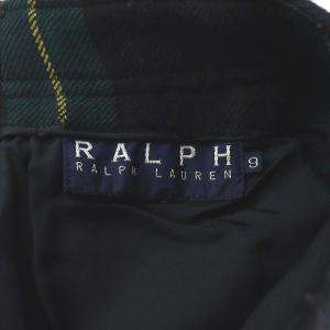 RALPH LAUREN 1990's ブラックウォッチ パンツ スラックス ウール 9 グリーン ネイビー