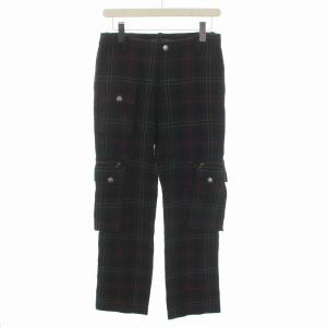 カーゴパンツ チェック ウール 9 グリーン ネイビー 赤