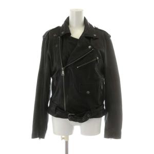 ダブルライダースジャケット 羊革 M 黒