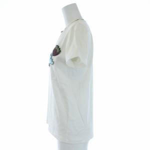 miumiu 2017年製 Tシャツ カットソー 半袖 ワッペン ビジュー ホワイト