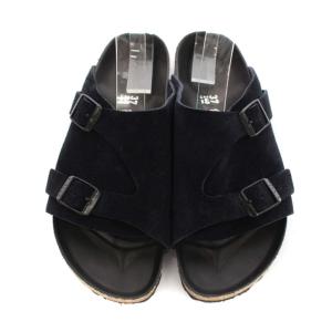 BIRKENSTOCK チューリッヒ サンダル フラット スエード 靴 シューズ 37 24cm 黒 ブラック