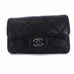 ココマーク マトラッセ キーケース 三つ折り レザー ブラック 12番台