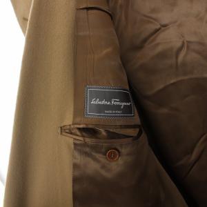 Salvatore Ferragamo カシミヤチェスターコート 48 キャメル