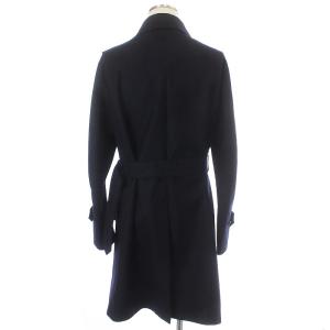 MACKINTOSH ロロピアーナ ステンカラーコート ロング ベルト ウール 40 紺