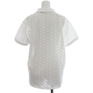 POLO RALPH LAUREN ポロシャツ 半袖 レース L 白 ホワイト