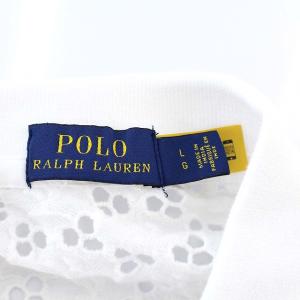 POLO RALPH LAUREN ポロシャツ 半袖 レース L 白 ホワイト