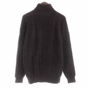 ESTNATION ニット セーター プルオーバー タートルネック ウール ラクーン 長袖 L パープル