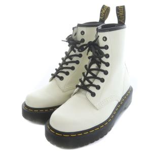 Dr.Martens Bed Ankle 8EYE ショートブーツ ミドル レースアップ UK4 ホワイト ブラック