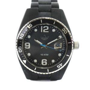 BRISBANE 腕時計 ラバーベルト アナログ 3針 クォーツ ブラック