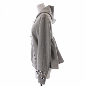 Chesty ビジュパーカー ジップアップ フリル 1 S グレー
