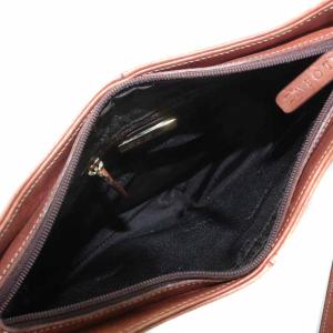 LOEWE ショルダーバッグ レザー ロゴチャーム付き ブラウン