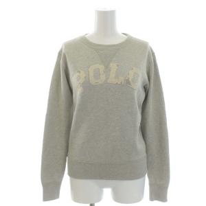 スウェット トレーナー クルーネック 長袖 ロゴ 裏起毛 S グレー