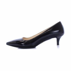 PRADA ポインテッドトゥパンプス ピンヒール レザー 35 22cm 黒 ブラック 11619D