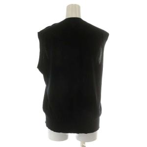 MARGARET HOWELL JOHN SMEDLEY ニット カットソー ノースリーブ 2 M 黒 ブラック 578-7161001