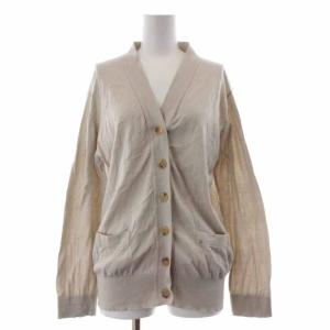 × ジョンスメドレー JOHNSMEDLEY カーディガン コットン 長袖 2 M アイボリー