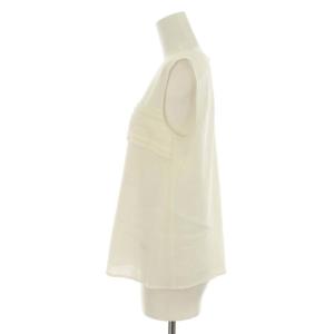 EPOCA 20SS ブラウス シャツ ノースリーブ レース シフォン 40 M 白 ホワイト