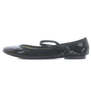 Repetto 16AW LIO パンプス ストラップ フラット ラウンドトゥ エナメル 37 ブラック