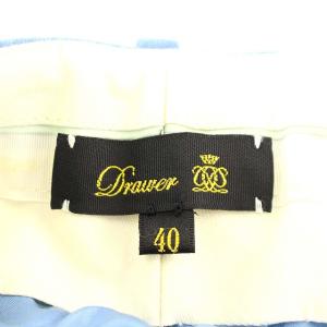 Drawer パンツ ウール テーパードパンツ 40 M 水色 ライトブルー