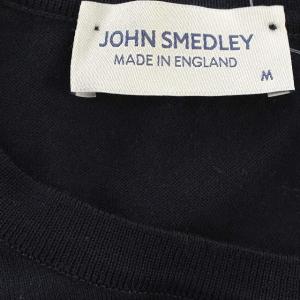 JOHN SMEDLEY ニット コットン カットソー 長袖 M ネイビー
