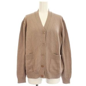 21年製 カーディガン コットン 天竺編み ニット 1 ピンクグレー