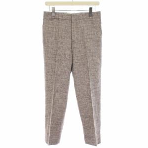 22SS 青山店舗限定 スラックス プリント柄 シルク リネン混 38 グレー