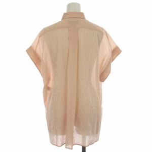 Drawer 21SS コットンオーガンジーショートスリーブブラウス シャツ シアー 36 S ピンク 6521-299-0886