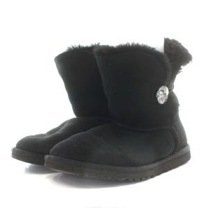 UGG australia ベイリーボタンブリング ショートブーツ ムートンブーツ 23.0cm ブラック
