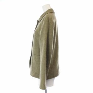 MARGARET HOWELL ジャケット ステンカラー ウール モヘヤ混 カシミヤ混 カーキ