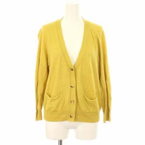 19SS カーディガン ニット 麻 リネン 長袖 2 M 黄 イエロー