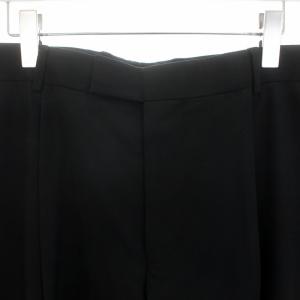 HUGO BOSS パンツ スラックス ストライプ ウール オーバーサイズ ブラック