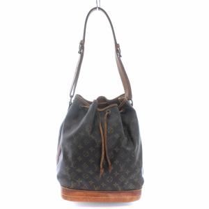 ノエ モノグラム 巾着 ショルダーバッグ 茶 M42224