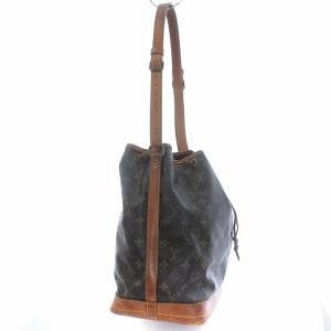 LOUIS VUITTON ノエ モノグラム 巾着 ショルダーバッグ 茶 M42224