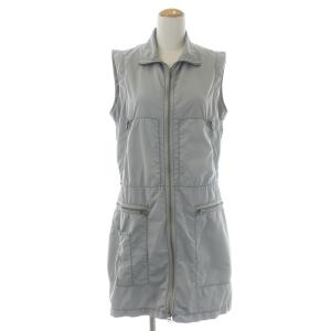 07SS ベスト ジャケット ロング ジップアップ ハイネック サイドファスナー 2 M グレー
