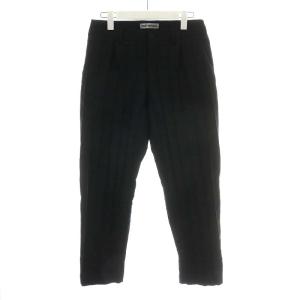 14SS スクエアピンタック テーパードパンツ ジッパーフライ 黒 ブラック IM41FF516