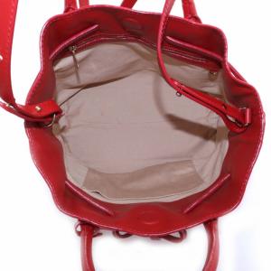 Repetto Arabesque Shopping Bag 2way ハンドバッグ ショルダーバッグ レザー 赤 レッド