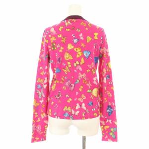 D&G カーディガン ニット 蝶柄 ウール 長袖 40 マルチカラー