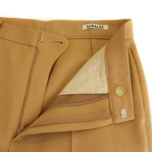 AURALEE 19AW WOOL SERGE SLACKS スラックス パンツ センタープレス 1 S 茶色 ブラウン ベージュ A9AP06WS