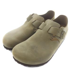 BIRKENSTOCK LONDON BS ボストン BOSTON コンフォートサンダル レザー 40 26cm カーキ 1019461 D