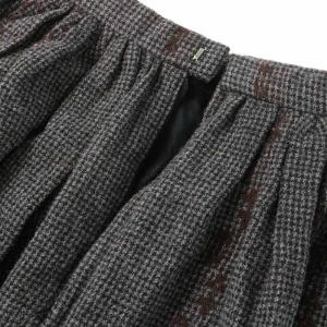 COMME des GARCONS フレアスカート ギャザースカート ロング 総柄 グレー