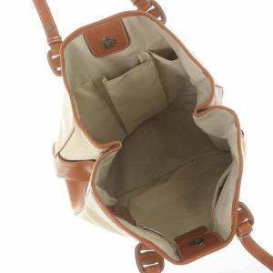 Salvatore Ferragamo トートバッグ ハンドバッグ キャンバス レザー ベージュ ブラウン