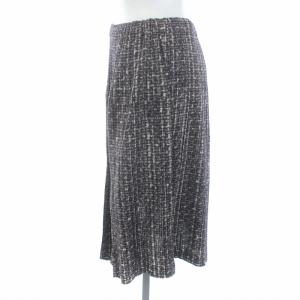 PLEATS PLEASE ISSEY MIYAKE イッセイミヤケ スカート ひざ丈 総柄 プリーツ 5 XXL 茶 ブラウン