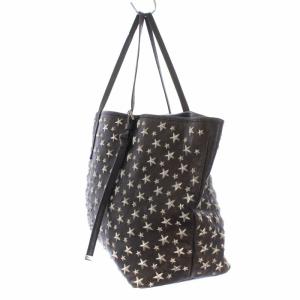 JIMMY CHOO サシャM スタースタッズ トートバッグ レザー ブラウン