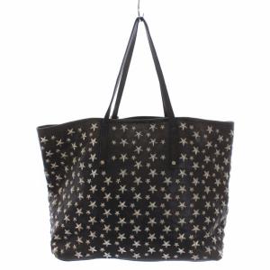 JIMMY CHOO サシャM スタースタッズ トートバッグ レザー ブラウン