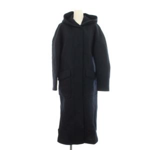 20SS ボンディングフーデッドコート ロング 300DS330-0010 アウター 38 ネイビー
