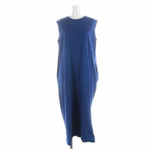 19AW ロングワンピース コットン ノースリーブ 36 S 青 ブルー